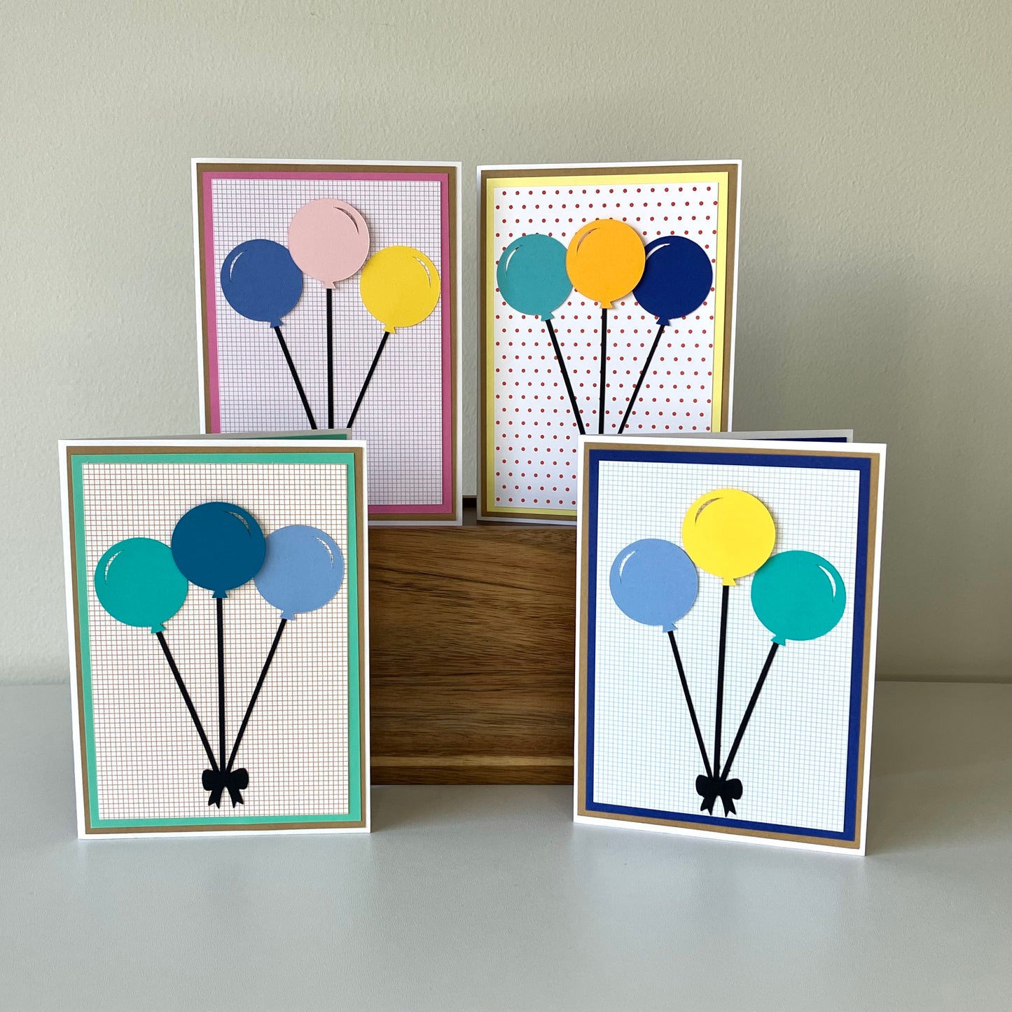 Happy Birthday Balloon Handmade Greeting Cards Blank Inside