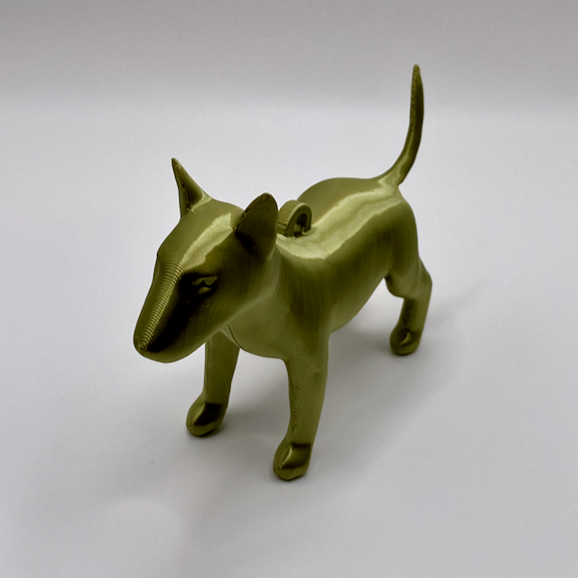 Silky bronze Bull Terrier dog ornament
