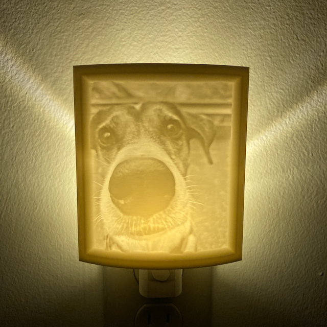 3D Printed Custom Photo Lithophane Nightlight