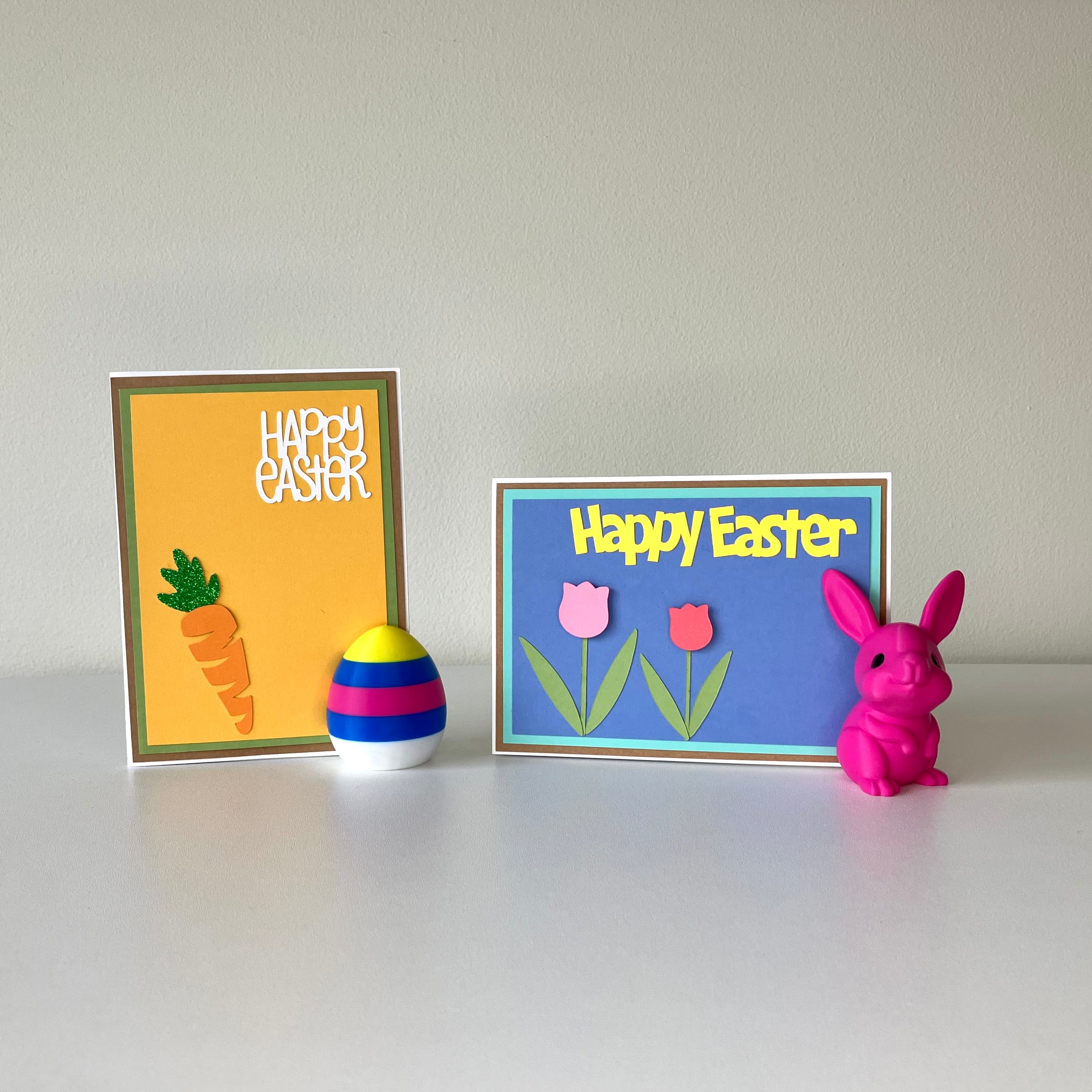 Easter Cards with Easter Egg and Easter Bunny Card Holders