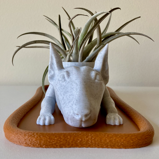 Lazy Bull Terrier Planter