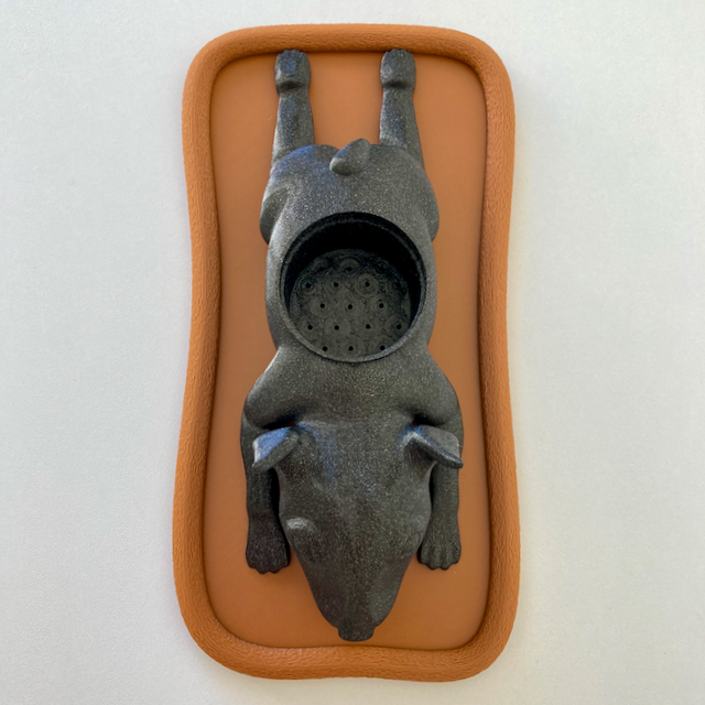Relaxing Bull Terrier Planter