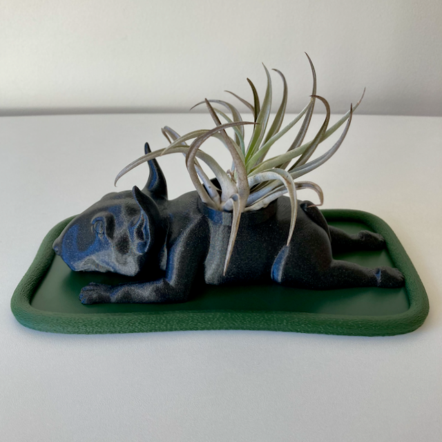 Relaxing Bull Terrier Planter