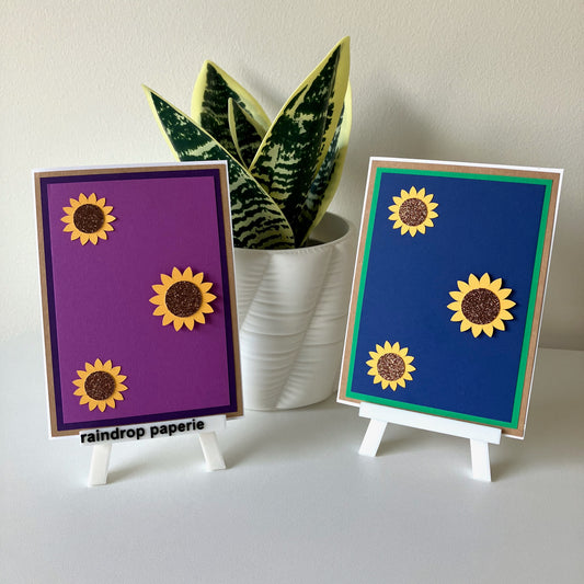 Shimmering Sunflowers Greeting Cards