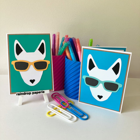 Summertime Bull Terriers Greeting Cards