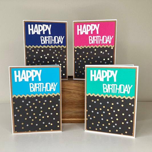 Happy Birthday Handmade Greeting Cards Blank Inside