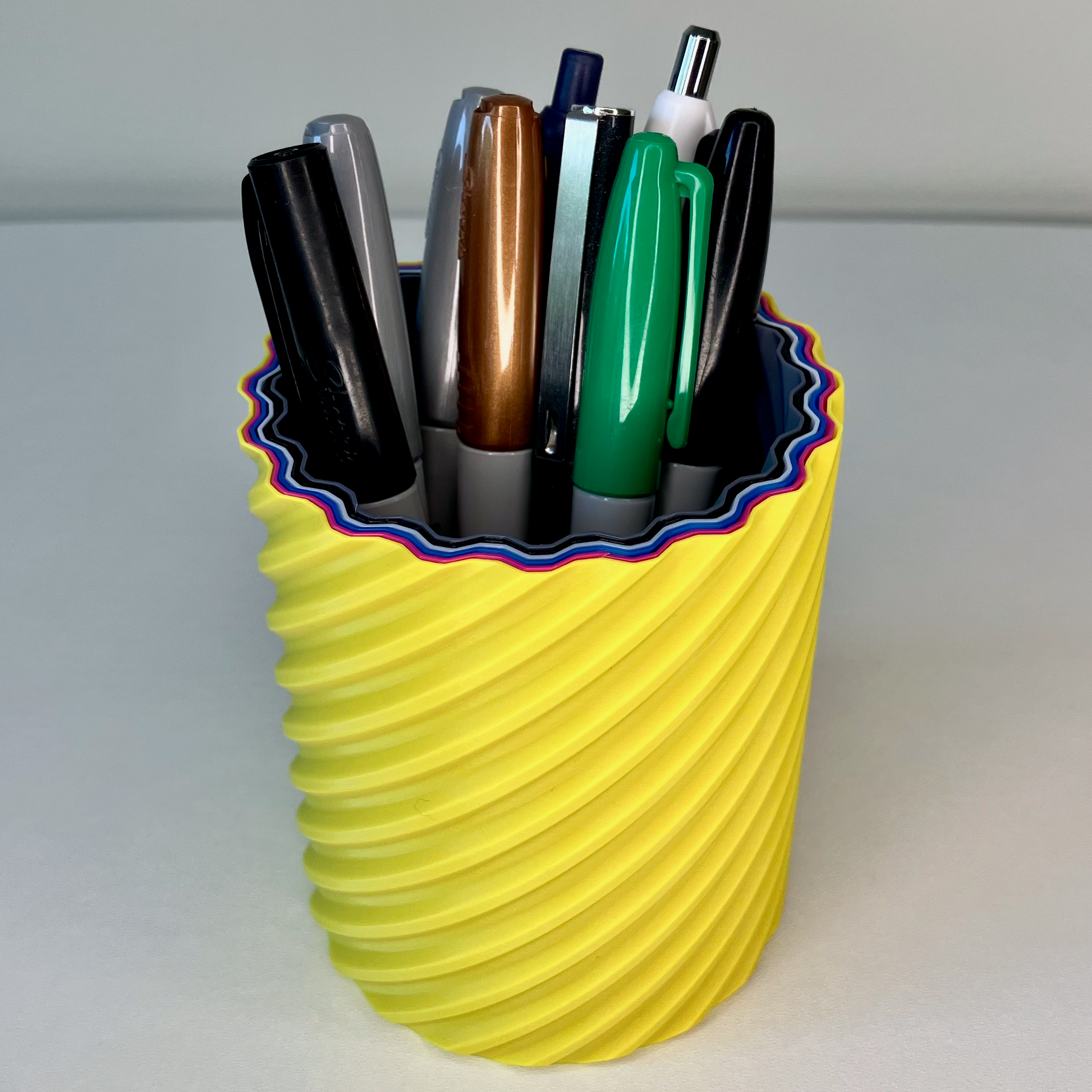 Bright Six Color Stackable Pen/Pencil Holder