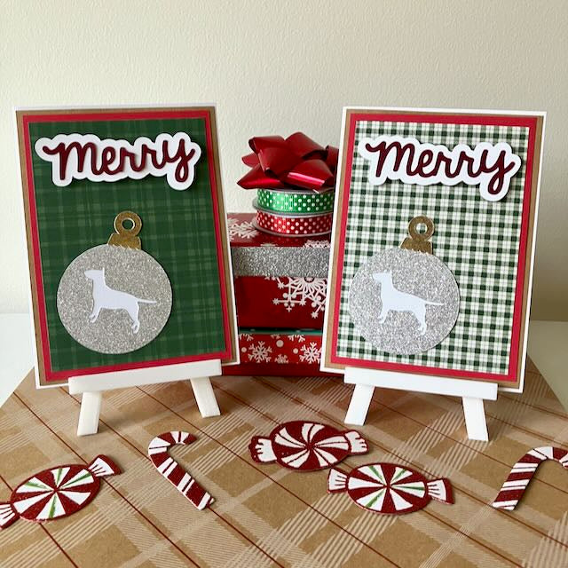 Bull Terrier Ornament Greeting Cards