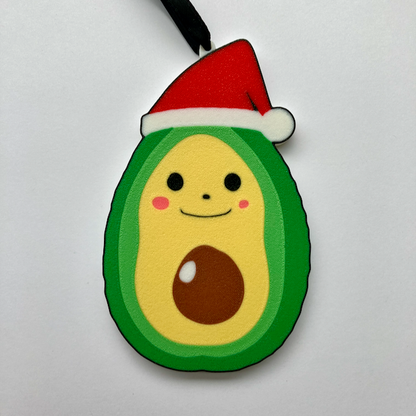 Christmas Avocado Ornament