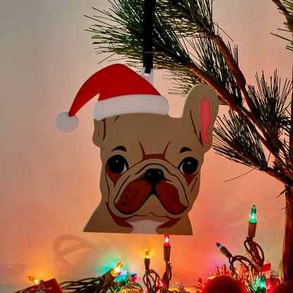 Festive Frenchie Ornament