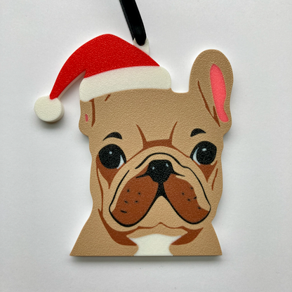 Festive Frenchie Ornament