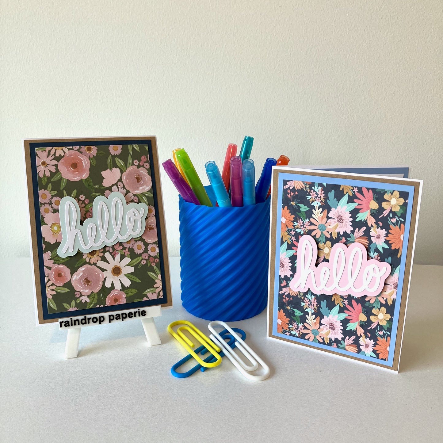 Floral Hello Greeting Cards