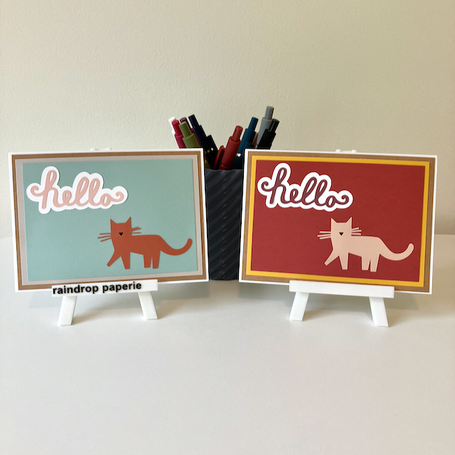 Friendly Hello Cats Greeting Cards