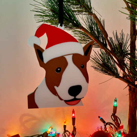 Handsome Santa Bull Terrier Ornament