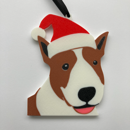 Handsome Santa Bull Terrier Ornament