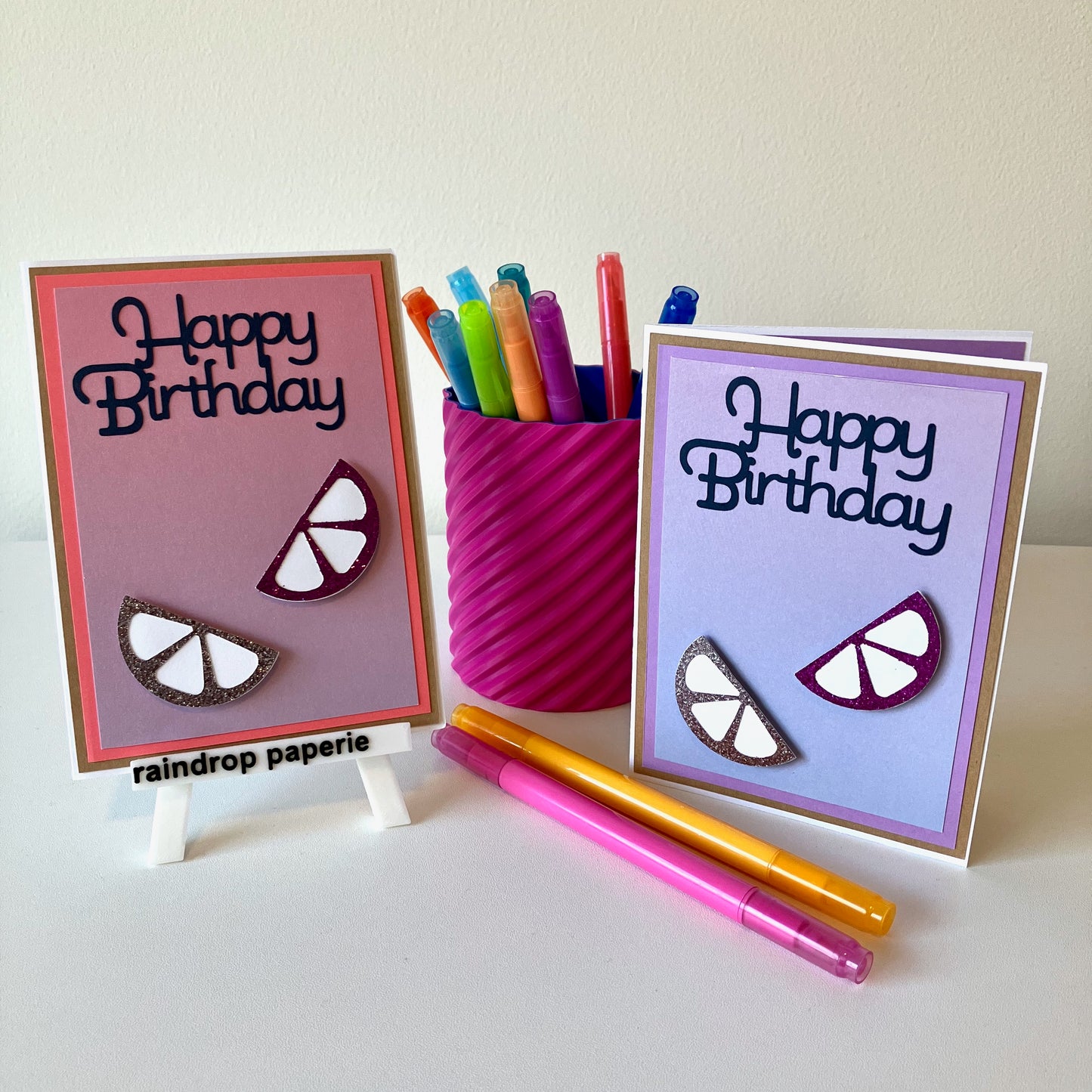 Happy Birthday Citrus Slices Greeting Cards