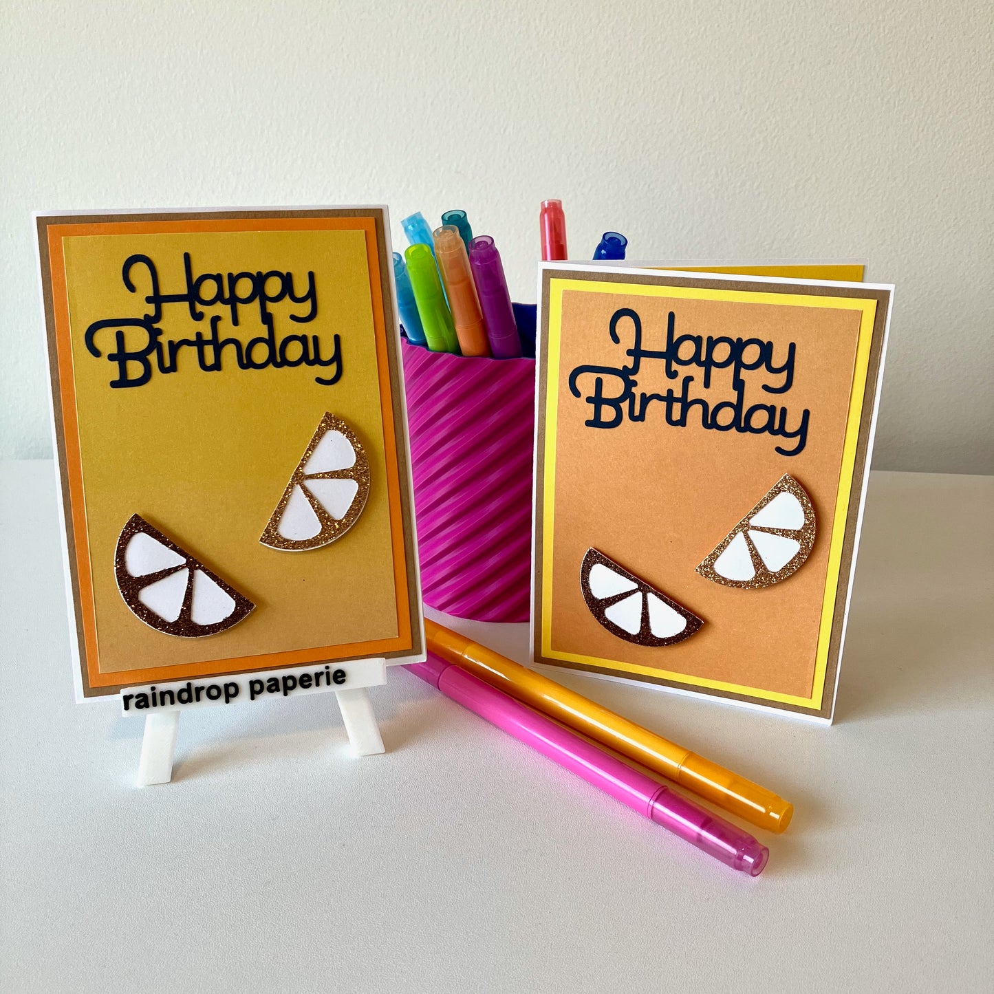 Happy Birthday Citrus Slices Greeting Cards