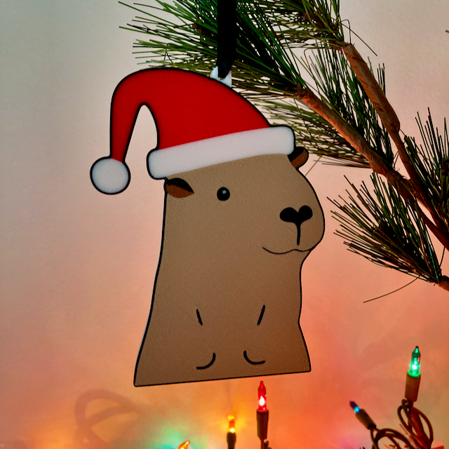 Here Comes Capybara Ornament