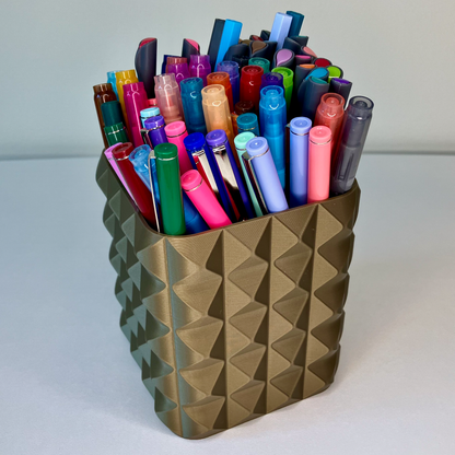 Geometric Patterned Pen/Pencil Holder