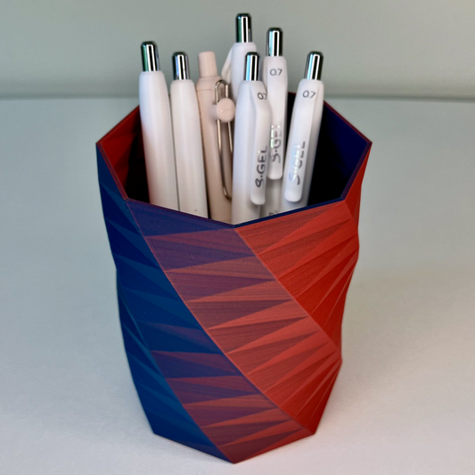 Geometric Twist Pen/Pencil Holder