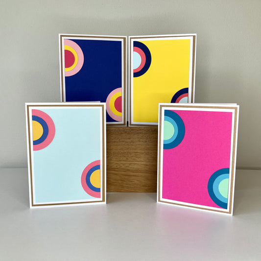 Geometric Design Handmade Greeting Cards Blank Inside
