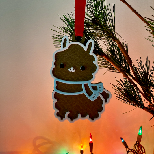 Scarf Wearing Llama Ornament