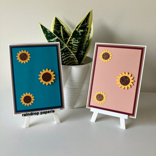 Shimmering Sunflowers Greeting Cards