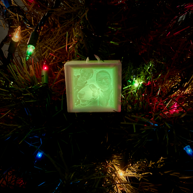 Personalized Mini Lithophane Ornament Lightbox
