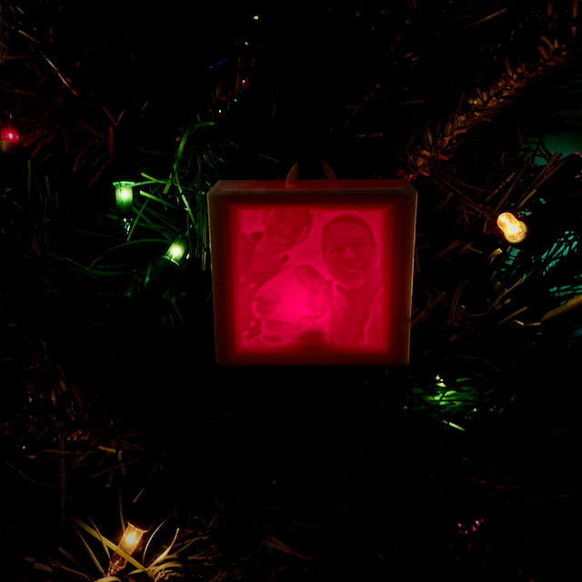 Personalized Mini Lithophane Ornament Lightbox