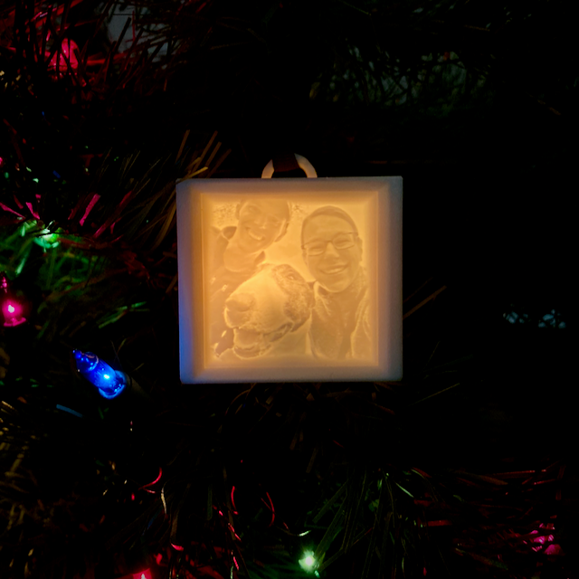 Personalized Mini Lithophane Ornament Lightbox