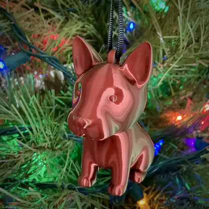 Sitting Bull Terrier Christmas Ornament