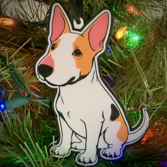 Pink Ear Bull Terrier Ornament