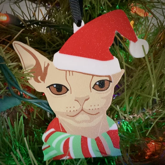 Snuggly Sphynx Ornament