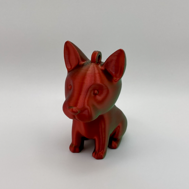 Sitting Bull Terrier Christmas Ornament